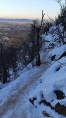 traverso nord , con neve ghiacciata