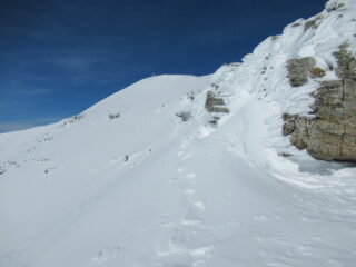 Tratto ripido x la cresta