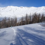 Una delle radure attraversate in salita