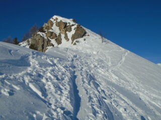 Il passaggio più impegnativo, ma reso agevole dalla traccia e dalla tanta neve
