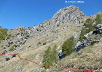 Il traverso sotto Il Torrione.