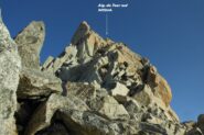 Sulle facili rocce che portano in vetta.