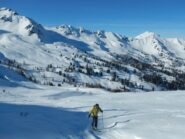 la risalita verso Cima Saurel