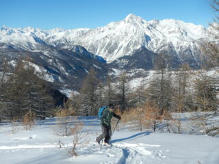 sullo sfondo il Monte Chaberton 