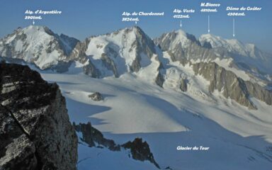 Panorama grandioso fino alla cima del M.Bianco.