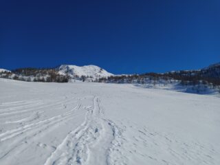Traccia quasi coperta, sopra le baite