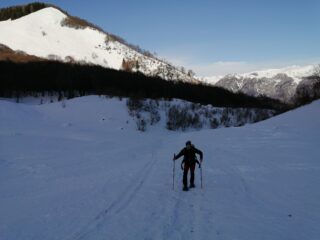 Attraversando il Pra' d'la Sala al mattino