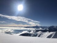 Da poco sotto la cima, la vista verso il Re di Pietra.