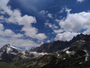 La cresta sopra il Lago dell'Inclusa, con l'Arete du Dard, il Mont Rion, il Trident de Faudery, ecc