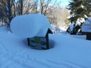 L'innevamento straordinario al Riparo Moglia Negretta in corrispondenza del bivio per il passo della spingarda