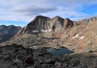 Il terzo e quarto lago di Lussert, dalla salita al Colle