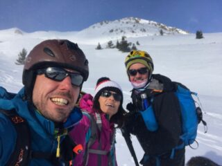 pausa foto dopo la prima parte della discesa
