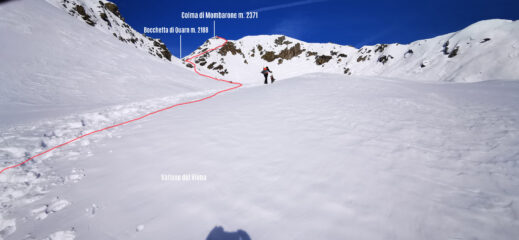 parte alta del nostro itinerario di salita
