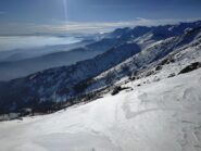 Verso Ovest, dalla dorsale oltre le Colme.