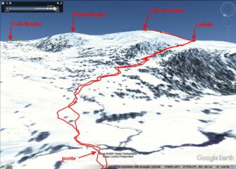 Percorso visto dalla caserma al Lago Nero