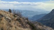 visuale sul fondovalle da quota 850 m
