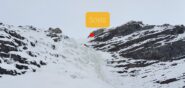 La sosta a spit della Cascata delle Goulottes