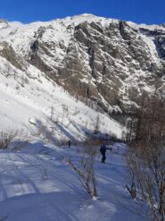 Il pendio ripido sopra sopra Pian Gioè