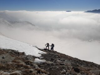 Salendo sopra le nuvole.