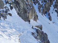 la strada innevata prima del Passo