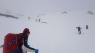 Salita nella nebbia fino a 2.900mt