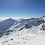 durante la discesa alle pendici del Pizzo Quarazzola. A sx Cima Lampone, a dx Tagliaferro