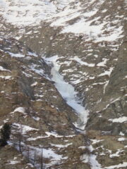 La sezione di ghiaccio del couloir