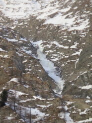 La sezione di ghiaccio del couloir