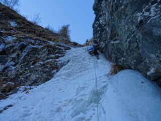Marco sul primo tiro di ghiaccio