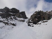 la goulotte passo chiave al sommo dello scivolo iniziale..
