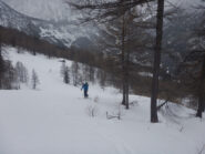 Ultima parte di salita su pista non battuta