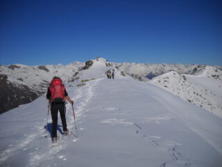 la cresta che prosegue verso la sourela