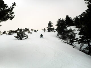 Alberto su neve perfetta