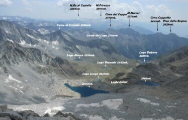 Panorama sul versante salito. 