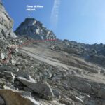 La traccia di salita.