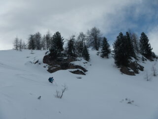discesa su bella neve