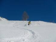 discesa su bella neve