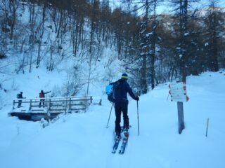 Il ponticello in partenza