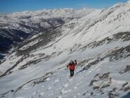 il breve tratto a piedi per la cima