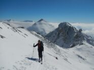 bella vista sulla Pointe Trois Scies  e il Monte Chaberton