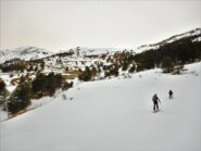 1° ripello, in alto al centro il bunker della 1^ discesa