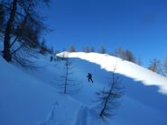 Nella valletta del versante nord verso la cima