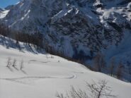 I bellissimi prati scendendo un pò a monte rispetto alla traccia di salita