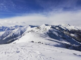 Cresta finale e Uja sullo sfondo