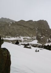 Triangolo di Caprera e la goulotte sulla destra.