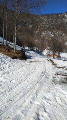 inizio strada  per il Passo Colla