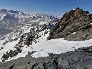 Imbocco canalino sotto la vetta