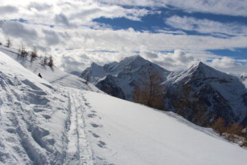 traverso con vista su Rognosa
