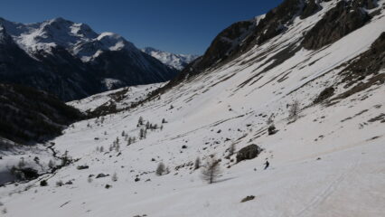 scendendo nel Vallon Rouchouse