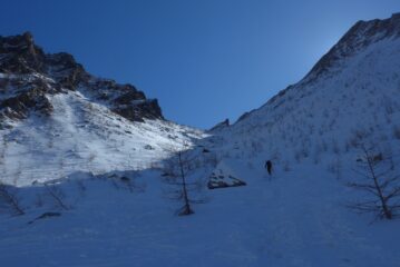 Il tratto ripido sotto il colle